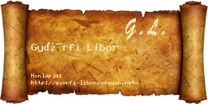 Győrfi Libor névjegykártya